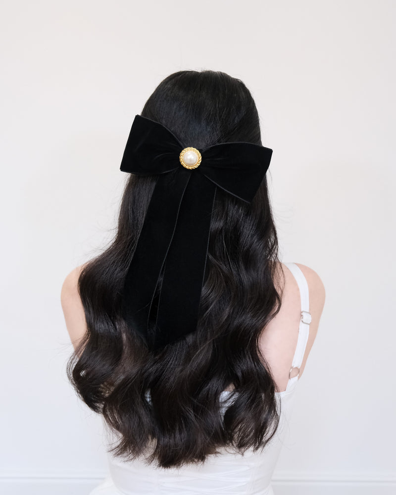 Eloise Velvet Bow Barrette