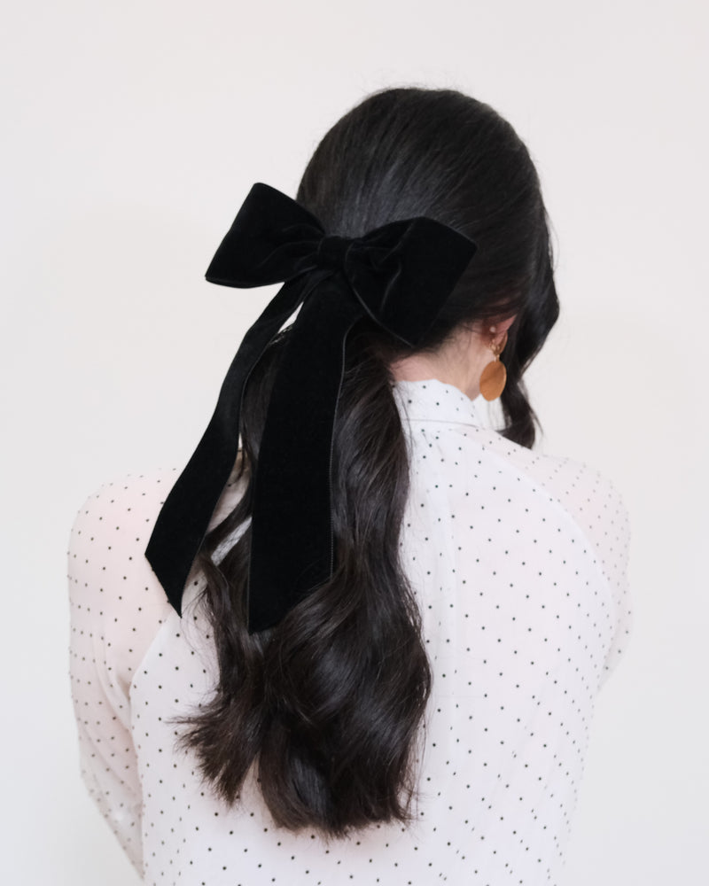 Mari Velvet Bow Barrette